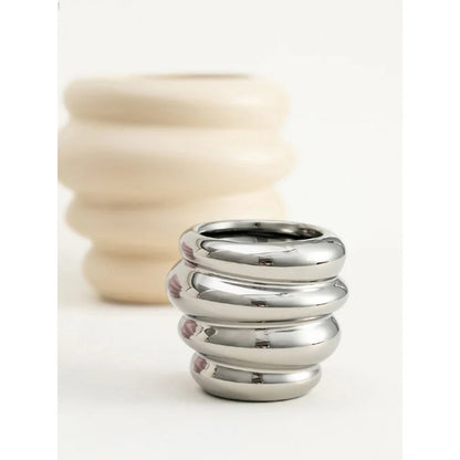 Honey Pot Shape Storage Barrel Stationery Makeup Pen Barrel Tableware Chopsticks Barrel Ceramic Pot Vase Ornaments
