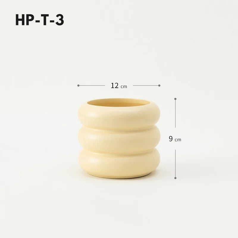 Honey Pot Shape Storage Barrel Stationery Makeup Pen Barrel Tableware Chopsticks Barrel Ceramic Pot Vase Ornaments