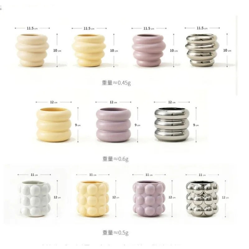 Honey Pot Shape Storage Barrel Stationery Makeup Pen Barrel Tableware Chopsticks Barrel Ceramic Pot Vase Ornaments