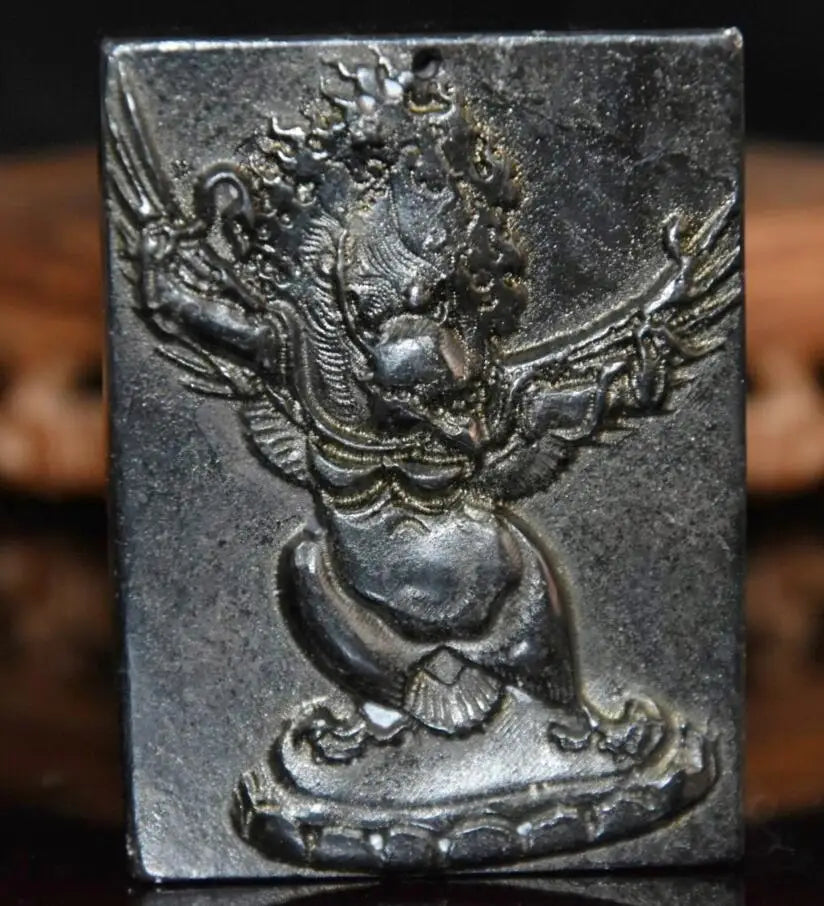 Hongshan culture archaize black iron meteorite Dapeng bird amulet pendant statue