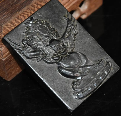 Hongshan culture archaize black iron meteorite Dapeng bird amulet pendant statue