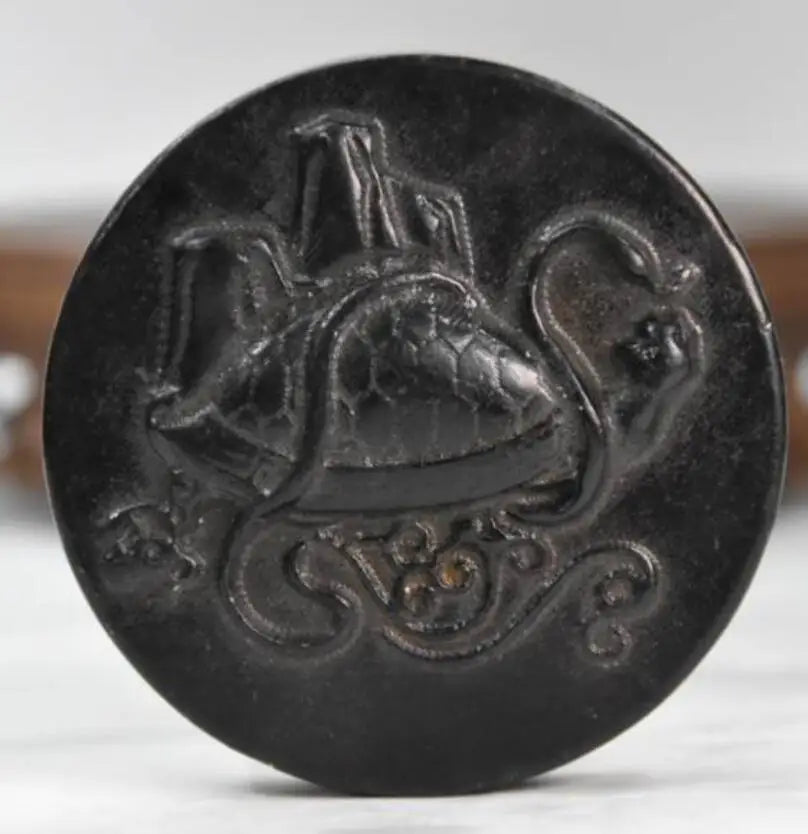 Hongshan culture archaize black iron meteorite Four great god beast amulet statue