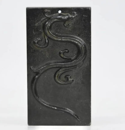 Hongshan culture archaize black iron meteorite Four great god beast pendant statue