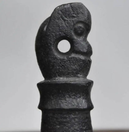 Hongshan culture archaize black iron meteorite Jade pig dragon ware statue