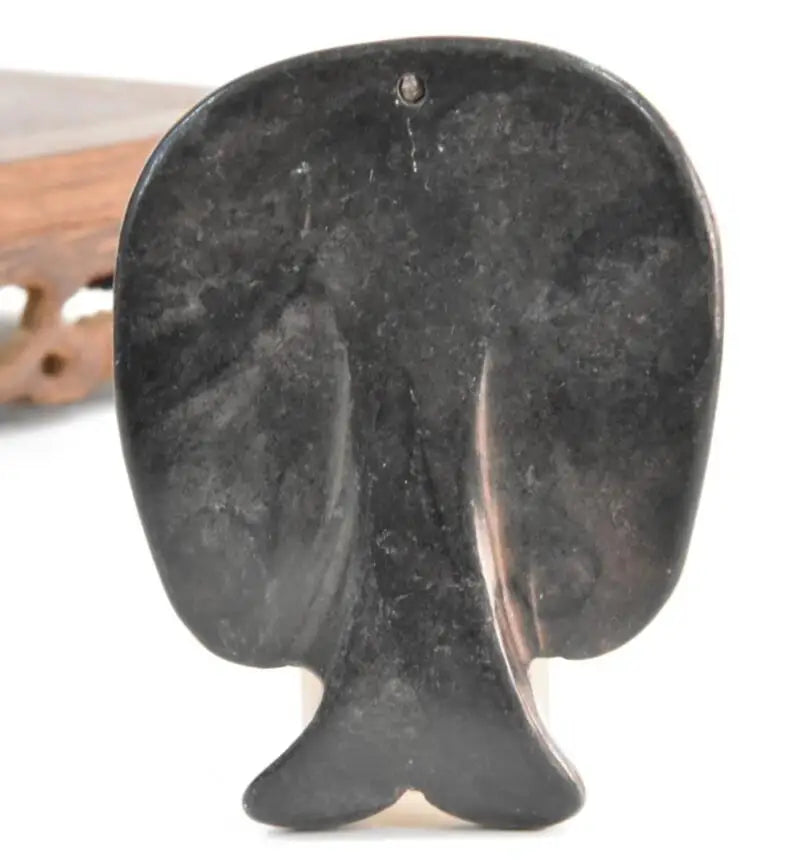 Hongshan culture archaize black iron meteorite Mermaid statue