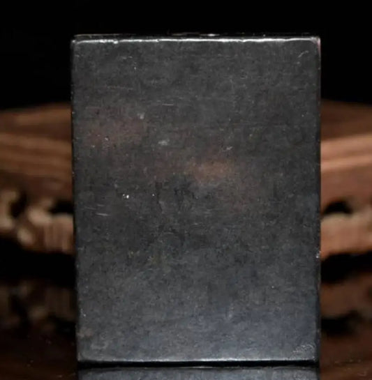 Hongshan culture archaize black iron meteorite Tibetan Buddha amulet pendant statue