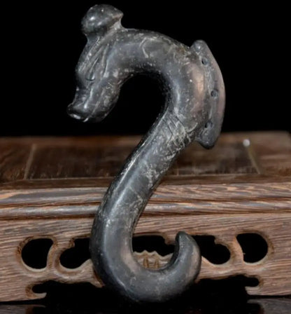 Hongshan culture archaize black iron meteorite archaize dragon statue