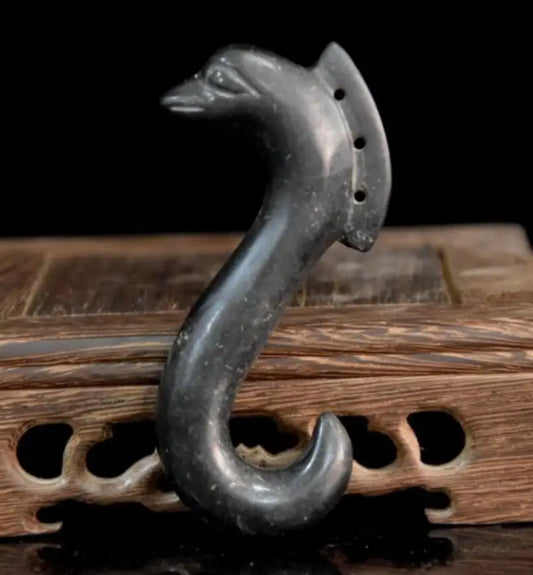Hongshan culture archaize black iron meteorite archaize phoenix statue