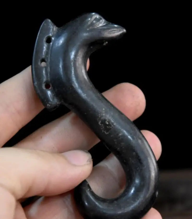 Hongshan culture archaize black iron meteorite archaize phoenix statue