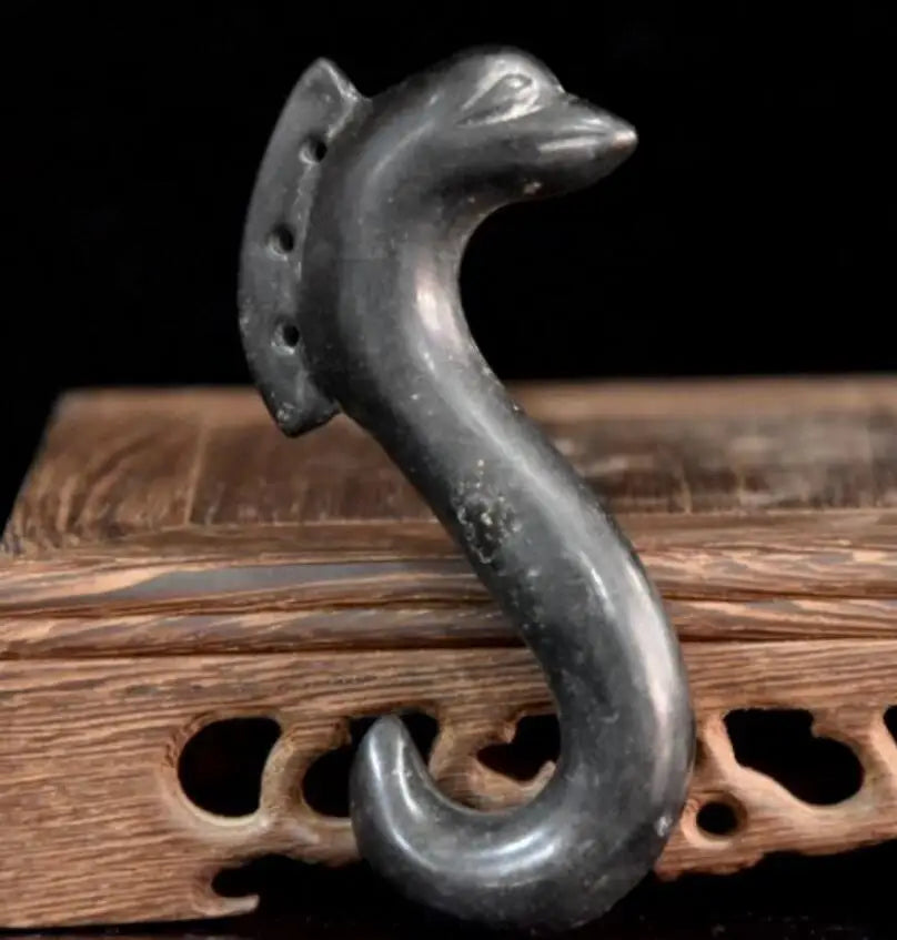 Hongshan culture archaize black iron meteorite archaize phoenix statue