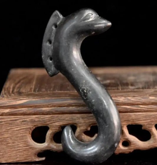 Hongshan culture archaize black iron meteorite archaize phoenix statue