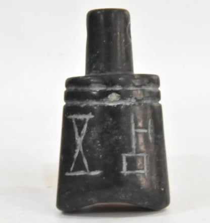 Hongshan culture archaize black iron meteorite chimes small statue
