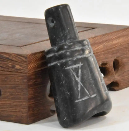 Hongshan culture archaize black iron meteorite chimes small statue