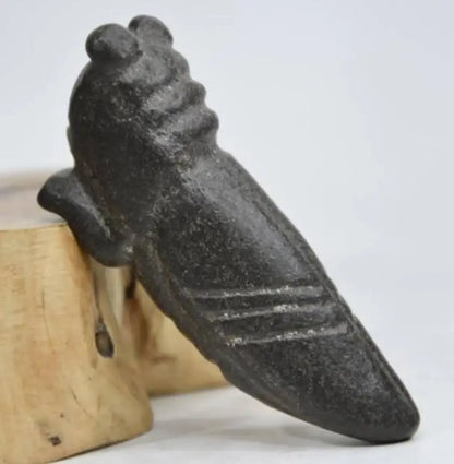Hongshan culture archaize black iron meteorite cicada statue