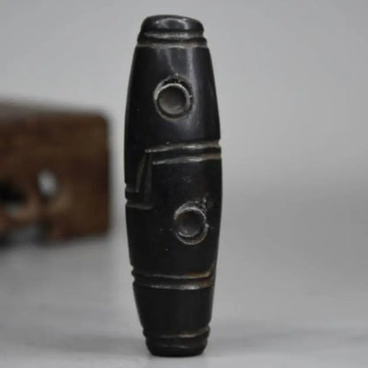 Hongshan culture archaize black iron meteorite day bead pendant statue