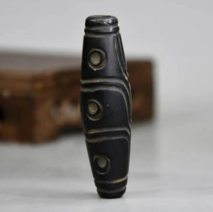 Hongshan culture archaize black iron meteorite day bead pendant statue