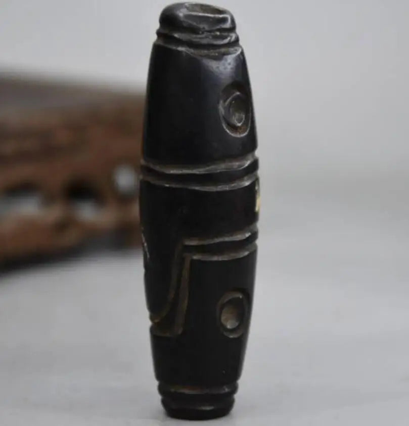 Hongshan culture archaize black iron meteorite day bead pendant statue