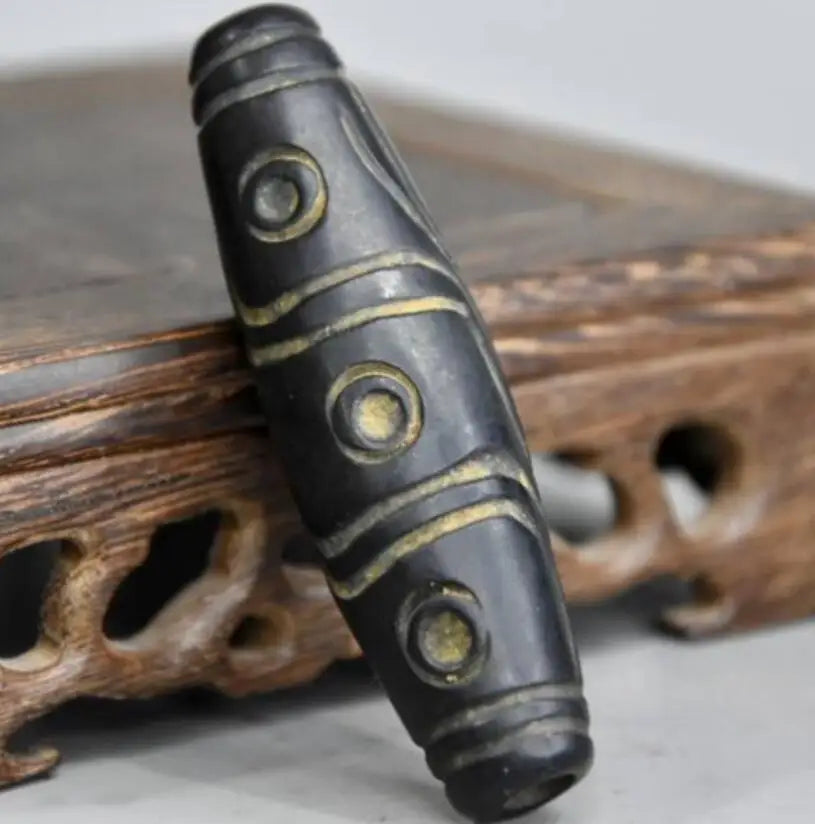 Hongshan culture archaize black iron meteorite day bead pendant statue