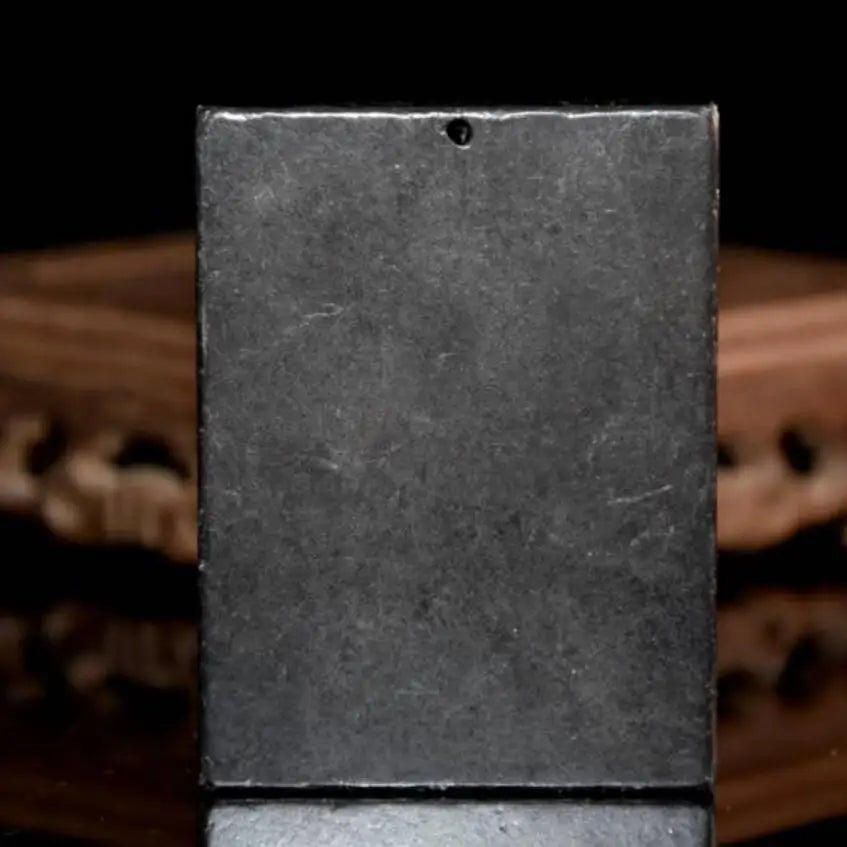 Hongshan culture archaize black iron meteorite longevity Buddha amulet Pendant statue