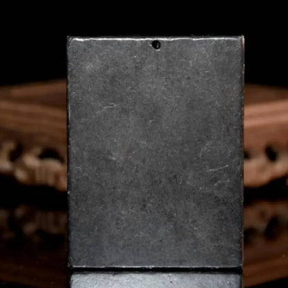 Hongshan culture archaize black iron meteorite longevity Buddha amulet Pendant statue