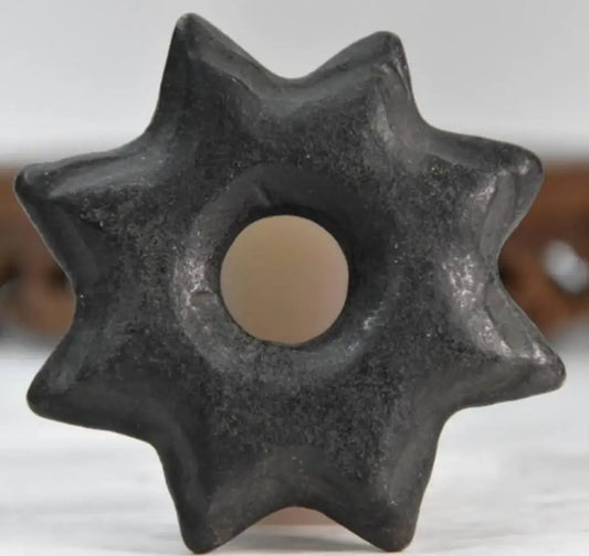 Hongshan culture archaize black iron meteorite octagon star statue