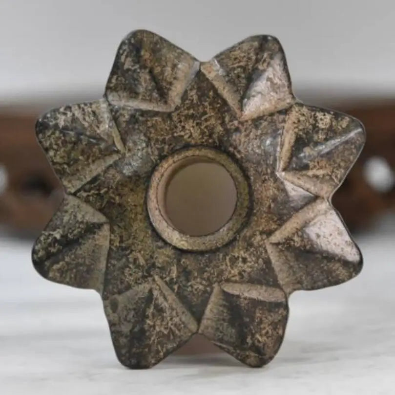 Hongshan culture archaize black iron meteorite octagon star statue