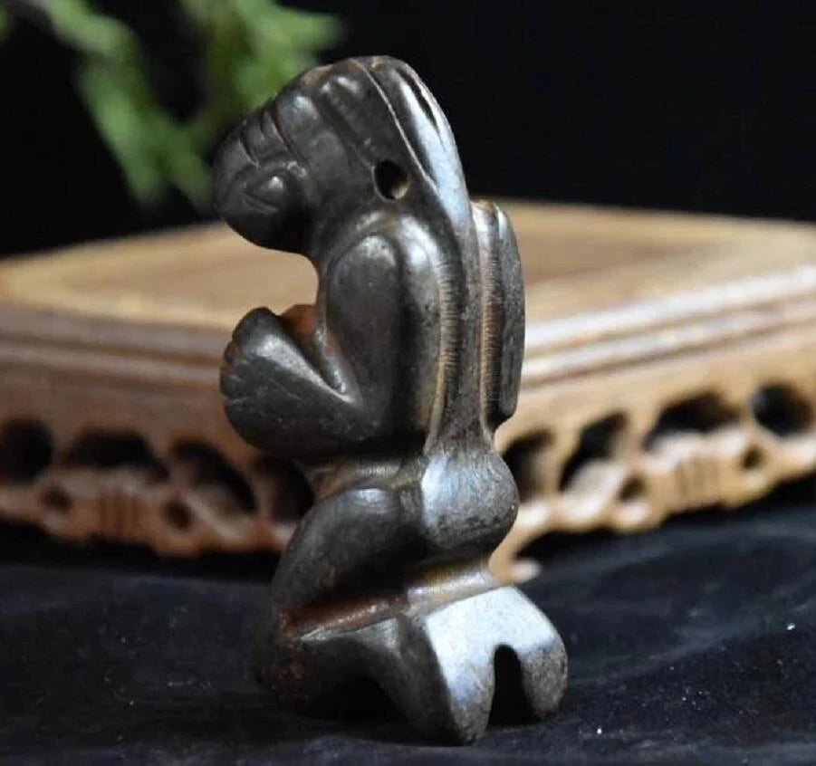 Hongshan culture archaize black iron meteorite sculpture Hongshan people statue #2