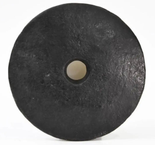 Hongshan culture archaize black iron meteorite sculpture Peace buckle bi statue