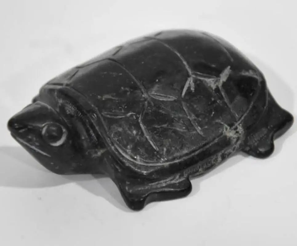 Hongshan culture archaize black iron meteorite sculpture longevity tortoise statue
