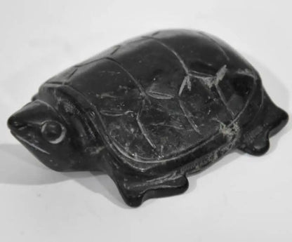 Hongshan culture archaize black iron meteorite sculpture longevity tortoise statue