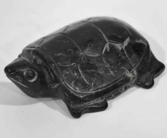 Hongshan culture archaize black iron meteorite sculpture longevity tortoise statue