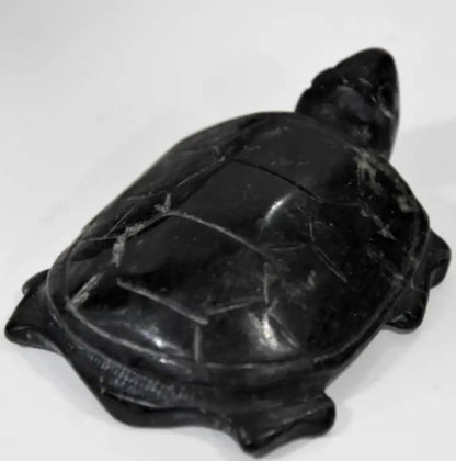 Hongshan culture archaize black iron meteorite sculpture longevity tortoise statue