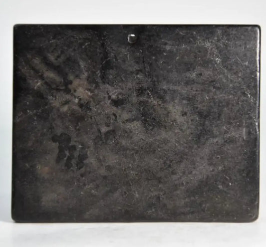 Hongshan culture archaize black iron meteorite sculpture tiger head card statue