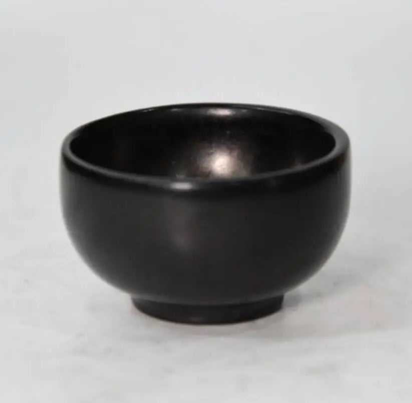 Hongshan culture archaize black iron meteorite sculpture wine cup statue