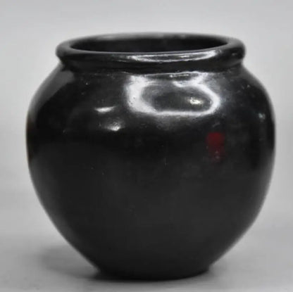 Hongshan culture archaize black iron meteorite small Jar statue