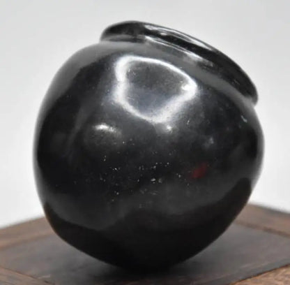 Hongshan culture archaize black iron meteorite small Jar statue