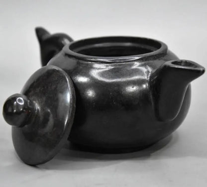Hongshan culture archaize black iron meteorite teapot crafts statue