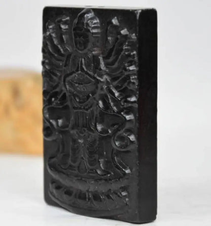 Hongshan culture archaize black iron meteorite thousand hand Goddess mercy statue