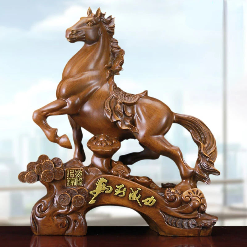 Horse To Success Study Decoration Office Desktop Ornament Crafts High-grade Opening Sculptures Gift