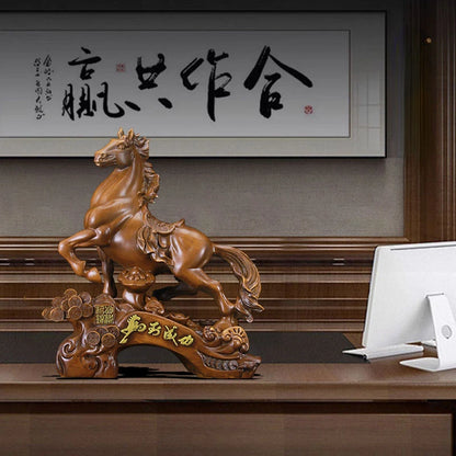 Horse To Success Study Decoration Office Desktop Ornament Crafts High-grade Opening Sculptures Gift