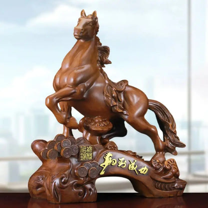 Horse To Success Study Decoration Office Desktop Ornament Crafts High-grade Opening Sculptures Gift