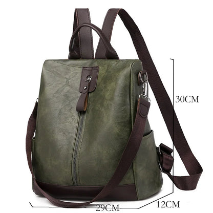 Hot Female backpack casual Multifunction Women Leather Backpack Female Shoulder Bag Sac A Dos Travel Back Pack mochila feminina