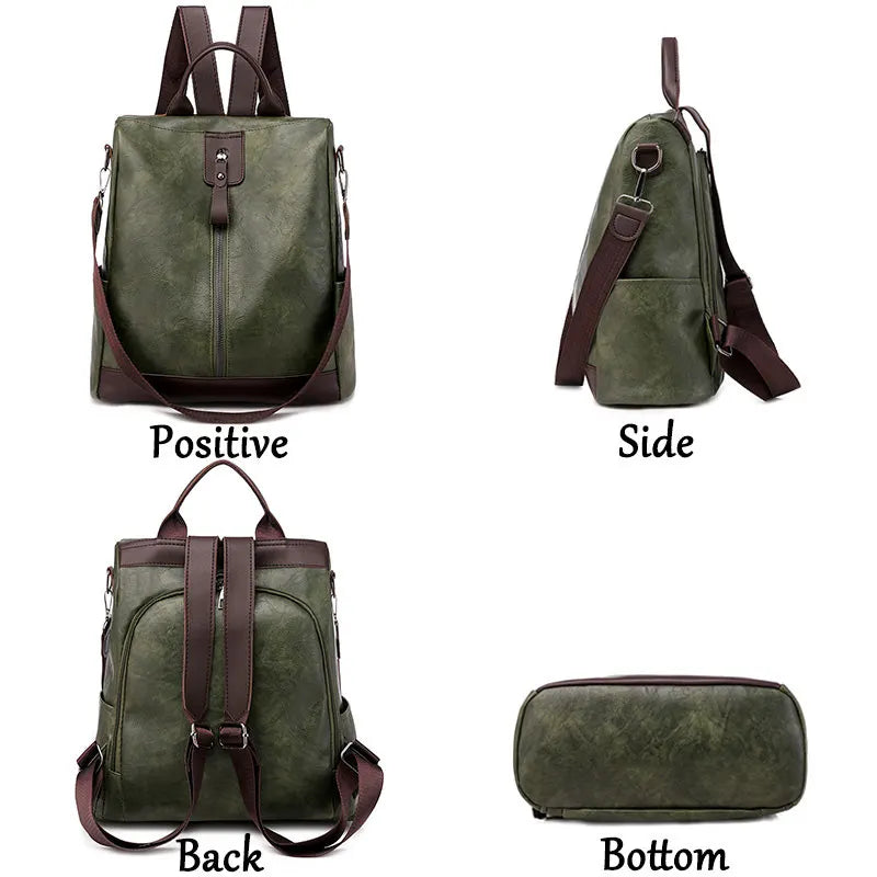 Hot Female backpack casual Multifunction Women Leather Backpack Female Shoulder Bag Sac A Dos Travel Back Pack mochila feminina