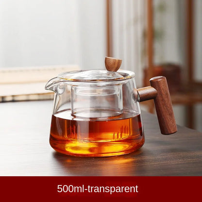 Hot Heat Resistant Glass Teapot With Stainless Steel Infuser Heated Container Tea Pot Good Clear Kettle Square Filter Baskets