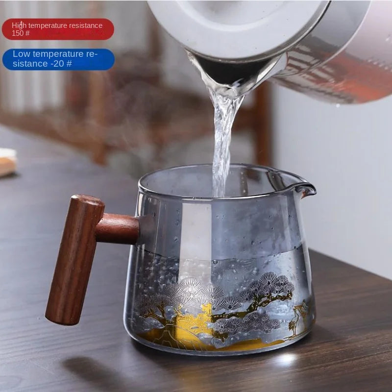 Hot Heat Resistant Glass Teapot With Stainless Steel Infuser Heated Container Tea Pot Good Clear Kettle Square Filter Baskets