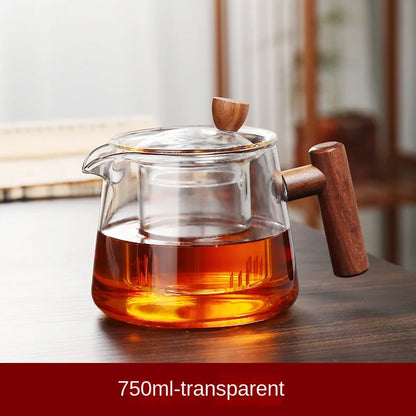 Hot Heat Resistant Glass Teapot With Stainless Steel Infuser Heated Container Tea Pot Good Clear Kettle Square Filter Baskets