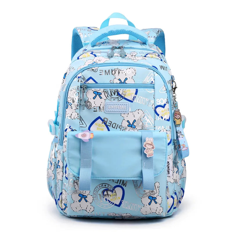 Hot Kids Backpacks School bags for girls Large Capacity Nylon Student School Child Children Cartoon Grades 1-6 Female Backpack