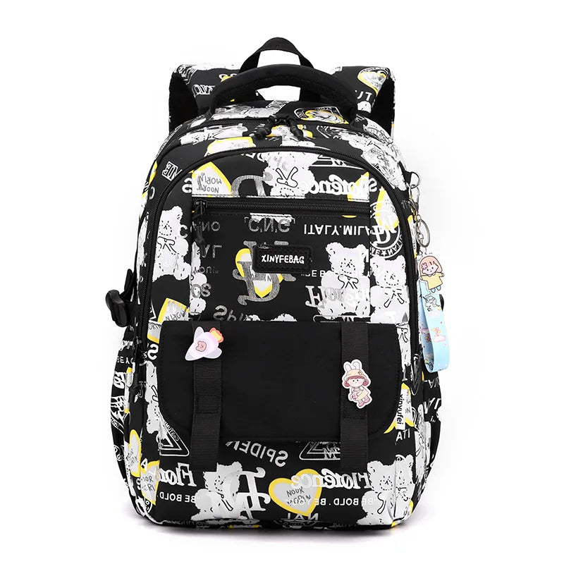 Hot Kids Backpacks School bags for girls Large Capacity Nylon Student School Child Children Cartoon Grades 1-6 Female Backpack
