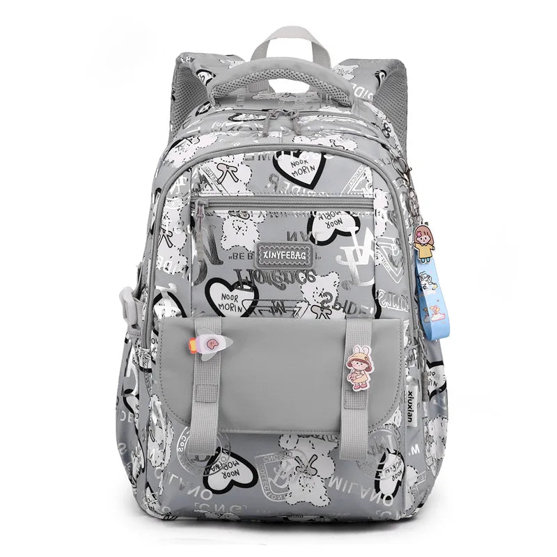 Hot Kids Backpacks School bags for girls Large Capacity Nylon Student School Child Children Cartoon Grades 1-6 Female Backpack