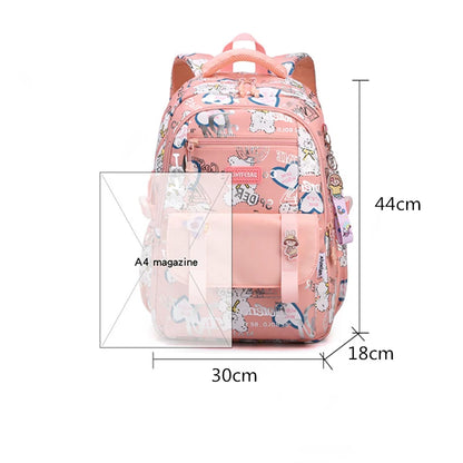 Hot Kids Backpacks School bags for girls Large Capacity Nylon Student School Child Children Cartoon Grades 1-6 Female Backpack